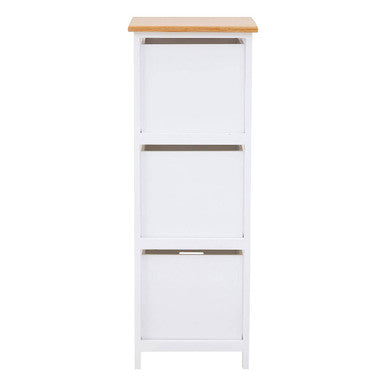 Orsina Newport 3 Drawer Chest – Coastal White Paulownia Wood Dresser