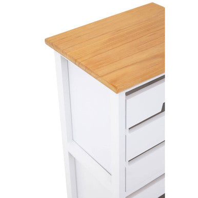 Orsina Newport 3 Drawer Chest – Coastal White Paulownia Wood Dresser