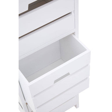 Orsina Newport 3 Drawer Chest – Coastal White Paulownia Wood Dresser