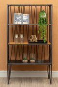 Orsina New Foundry 4-Tier Shelf Unit – Industrial Wood & Metal