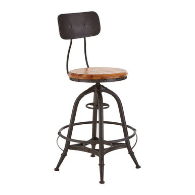 Orsina New Foundry Adjustable Bar Chair – Fir Wood and Metal