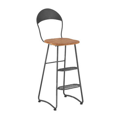 Orsina New Foundry Bar Chair – Industrial Wood and Metal Stool