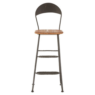 Orsina New Foundry Bar Chair – Industrial Wood and Metal Stool