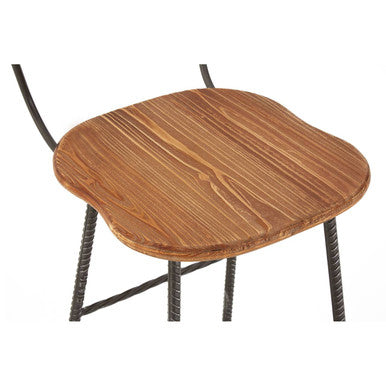 Orsina New Foundry Bar Chair – Industrial Wood and Metal Stool
