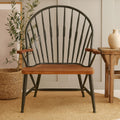Orsina New Foundry Walnut Wood and Metal Armchair – Mid-Century Style
