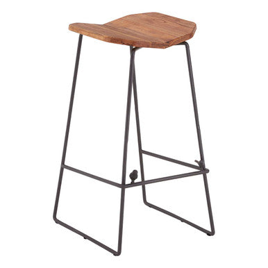 Orsina New Foundry Bar Stool – Industrial Wood and Metal Counter Seat