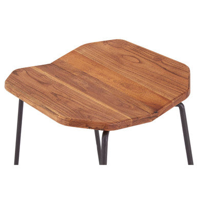Orsina New Foundry Bar Stool – Industrial Wood and Metal Counter Seat