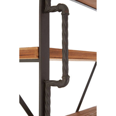 Orsina New Foundry 6-Tier Shelf Unit – Modern Black Metal Bookshelf