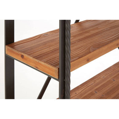 Orsina New Foundry 6-Tier Shelf Unit – Modern Black Metal Bookshelf