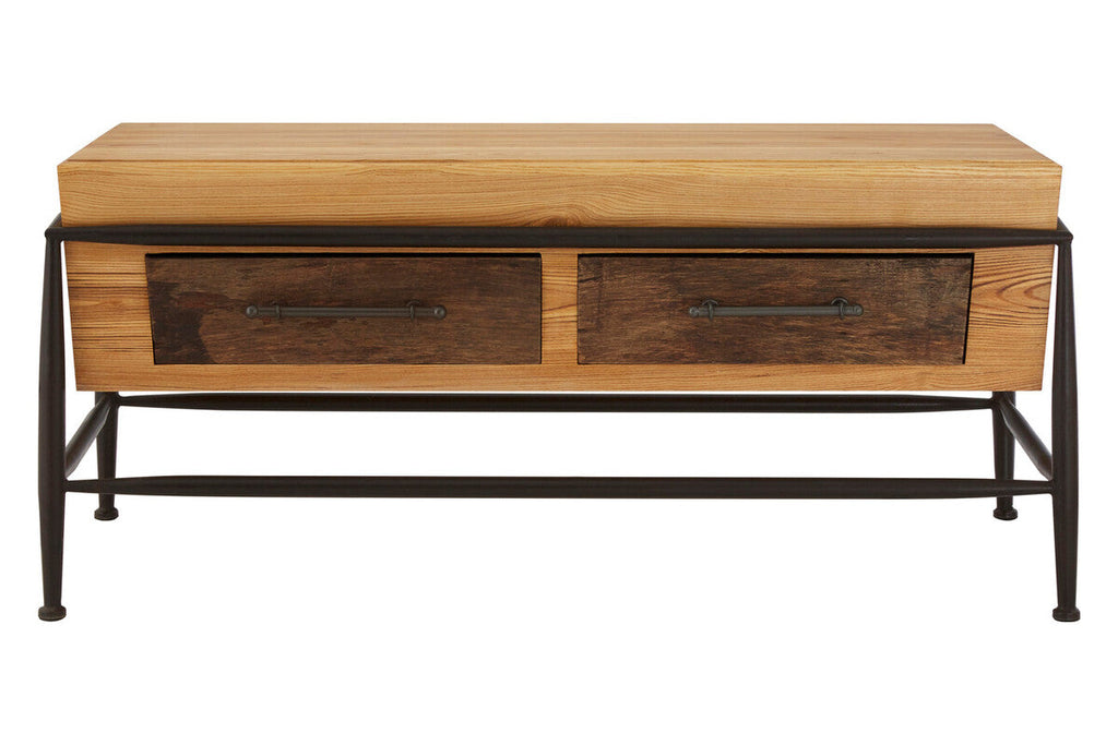 Orsina New Foundry Natural Ash Wood Coffee Table with 2 Drawers