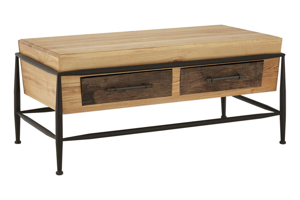 Orsina New Foundry Natural Ash Wood Coffee Table with 2 Drawers