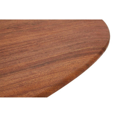 Orsina Oval Dining Table – Black and Natural Wood with Metal Legs