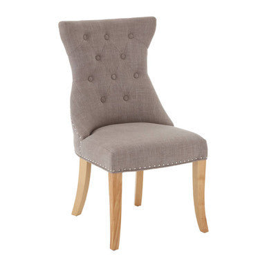 Orsina Regents Park Mink Linen Dining Chair – Modern Upholstered Seat