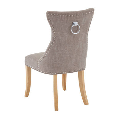 Orsina Regents Park Mink Linen Dining Chair – Modern Upholstered Seat