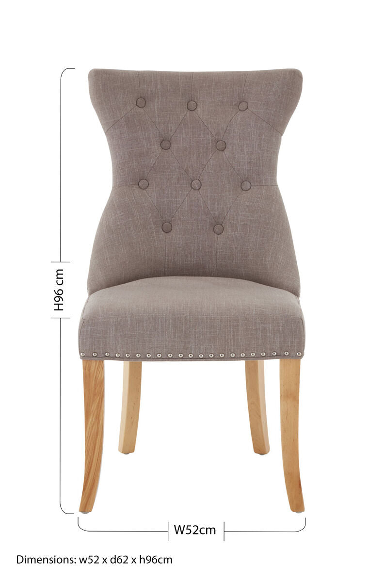 Orsina Regents Park Mink Linen Dining Chair – Modern Upholstered Seat