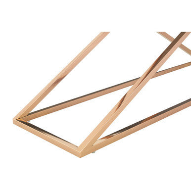 Orsina Montril Gold Console Table – Smoked Amber Tempered Glass