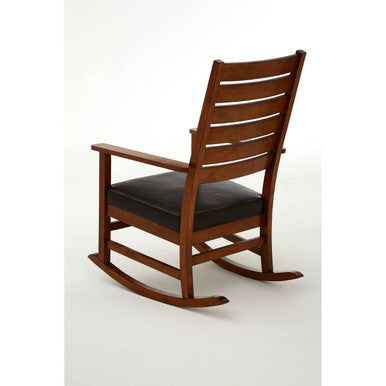 Orsina Relax Brown Faux Leather Rocking Chair – Modern Lounge Seating