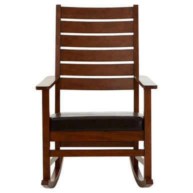 Orsina Relax Brown Faux Leather Rocking Chair – Modern Lounge Seating