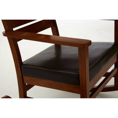 Orsina Relax Brown Faux Leather Rocking Chair – Modern Lounge Seating