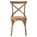 Orsina Lyon Grey Oak Wood and Cane Dining Chair with Woven Seat