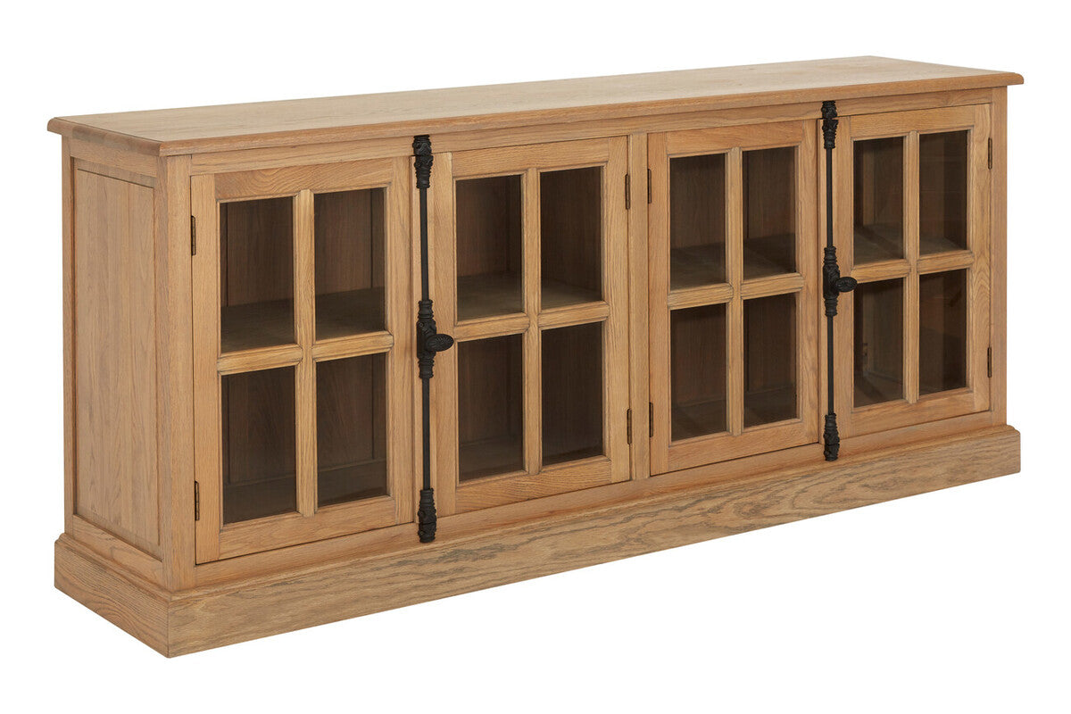 Orsina Lyon Oak Wood Sideboard | Washed Grey Modern Storage