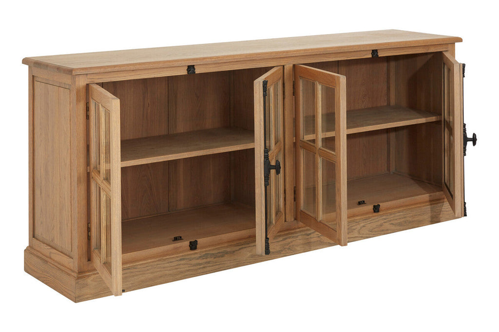 Orsina Lyon Oak Wood Sideboard | Washed Grey Modern Storage