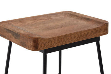 Orsina Lyon Industrial Bar Stool – Weathered Oak Wood and Metal