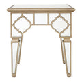 Orsina Medina Side Table – Modern Glass and Wood Boutique Style