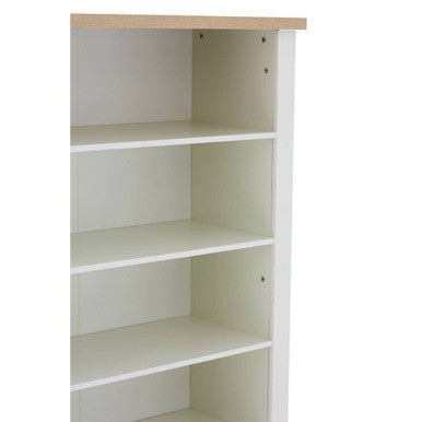 Orsina St Ives Bookcase – Modern Two-Tone Natural and White Shelving