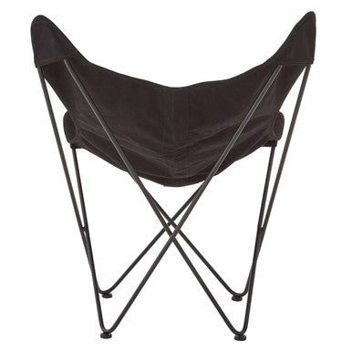 Orsina Papillon Black Butterfly Chair – Modern Sling Accent Lounge Seat
