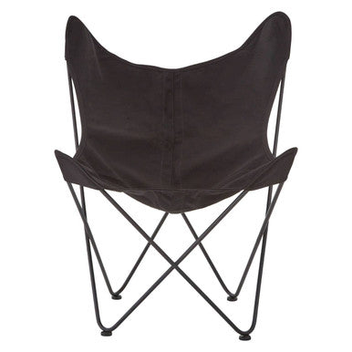 Orsina Papillon Black Butterfly Chair – Modern Sling Accent Lounge Seat