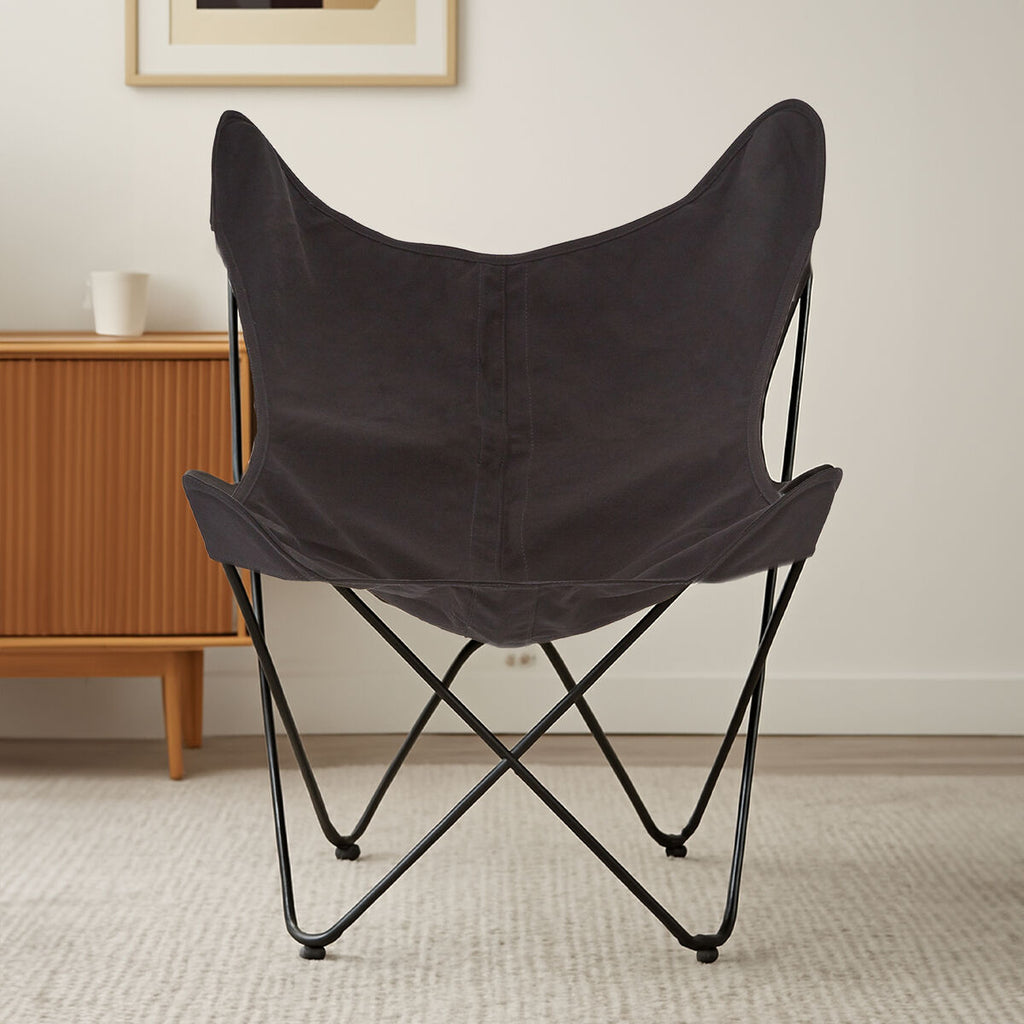 Orsina Papillon Black Butterfly Chair – Modern Sling Accent Lounge Seat