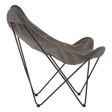 Orsina Papillon Grey Butterfly Chair – Modern Sling Accent Lounge Seating