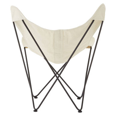 Orsina Papillon Ivory Butterfly Chair | Modern Sling Lounge Accent Chair