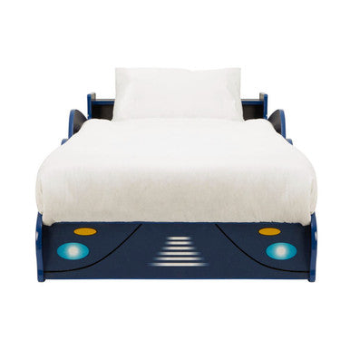 Orsina Kids Racing Car Bed – Sturdy Roadster Frame with Spoiler Shelf