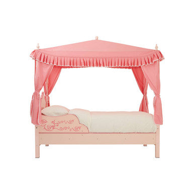 Orsina Kids Princess Palace Canopy Bed – Iron Frame with Floral Detail