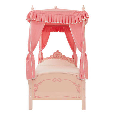 Orsina Kids Princess Palace Canopy Bed – Iron Frame with Floral Detail
