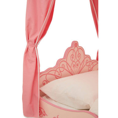 Orsina Kids Princess Palace Canopy Bed – Iron Frame with Floral Detail