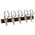 Orsina 5 Stag Head Wall Hooks – Decorative Entryway Coat Rack Hanger