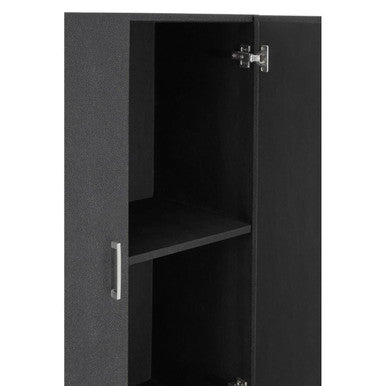 Orsina Pacific Black Faux Shark Skin Small Cabinet | Modern Storage