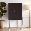 Orsina Pacific Black Faux Shark Skin Small Cabinet | Modern Storage