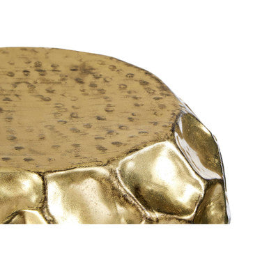 Orsina Templar Antique Brass Side Tables – Textured Set of 2
