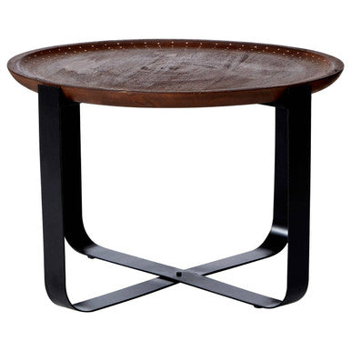 Orsina Templar Round Side Table – Modern Mango Wood Accent Table