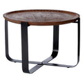 Orsina Templar Round Side Table – Modern Mango Wood Accent Table