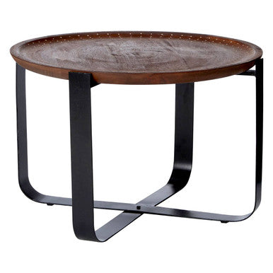Orsina Templar Round Side Table – Modern Mango Wood Accent Table