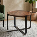 Orsina Templar Round Side Table – Modern Mango Wood Accent Table