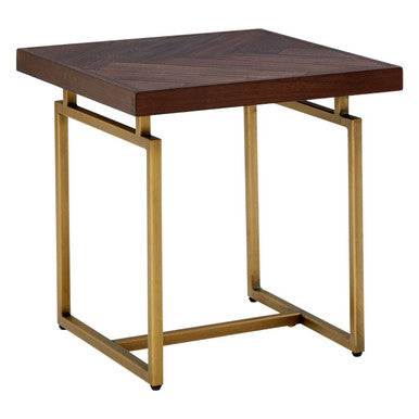 Orsina Brando Side Table – Acacia Wood Effect Bedside Accent Table