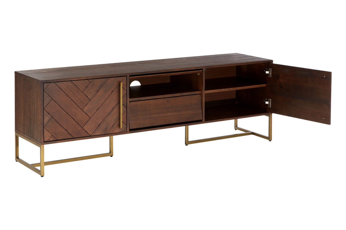 Orsina Brando TV Stand – Acacia Wood Effect Media Unit Storage