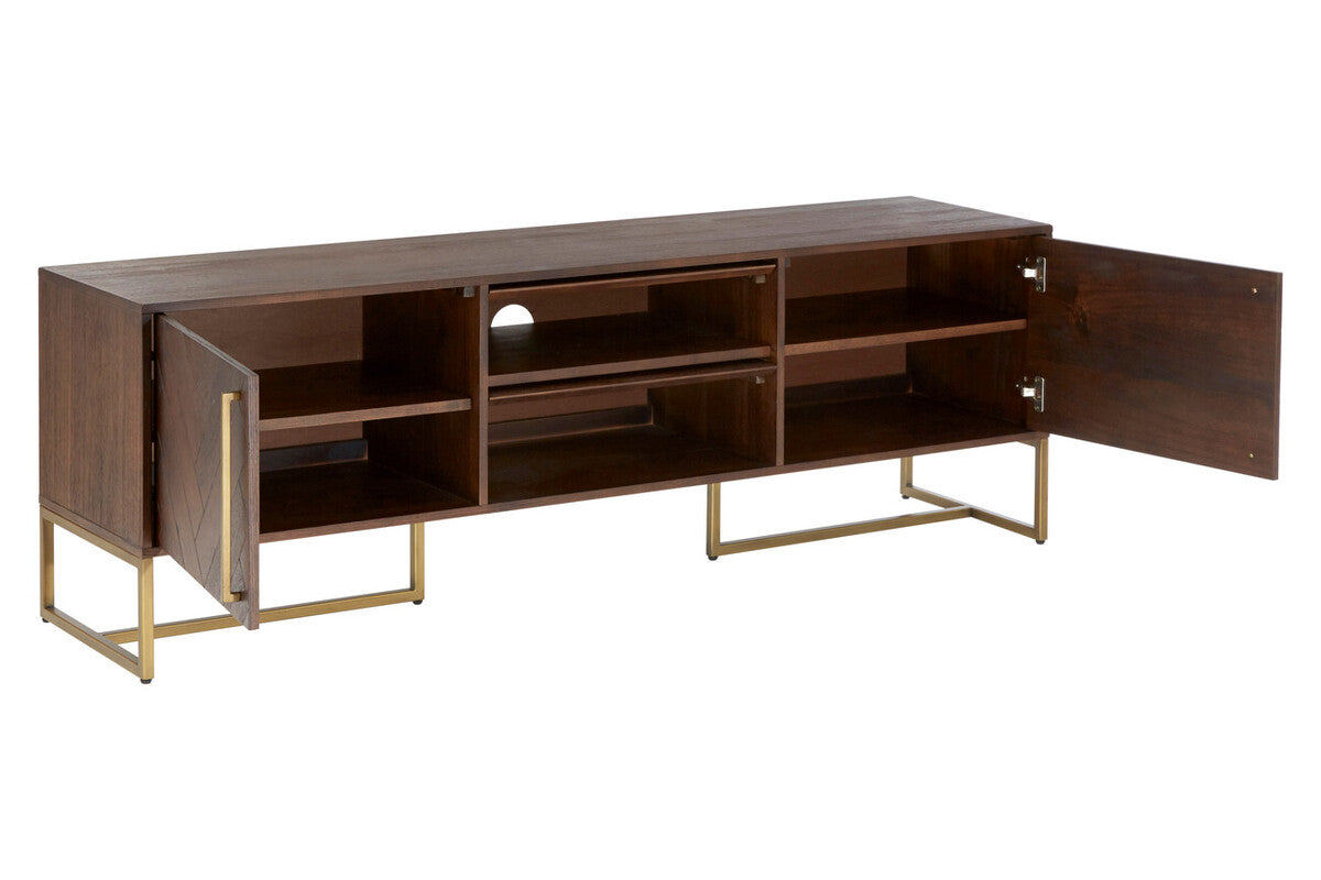Orsina Brando TV Stand – Acacia Wood Effect Media Unit Storage