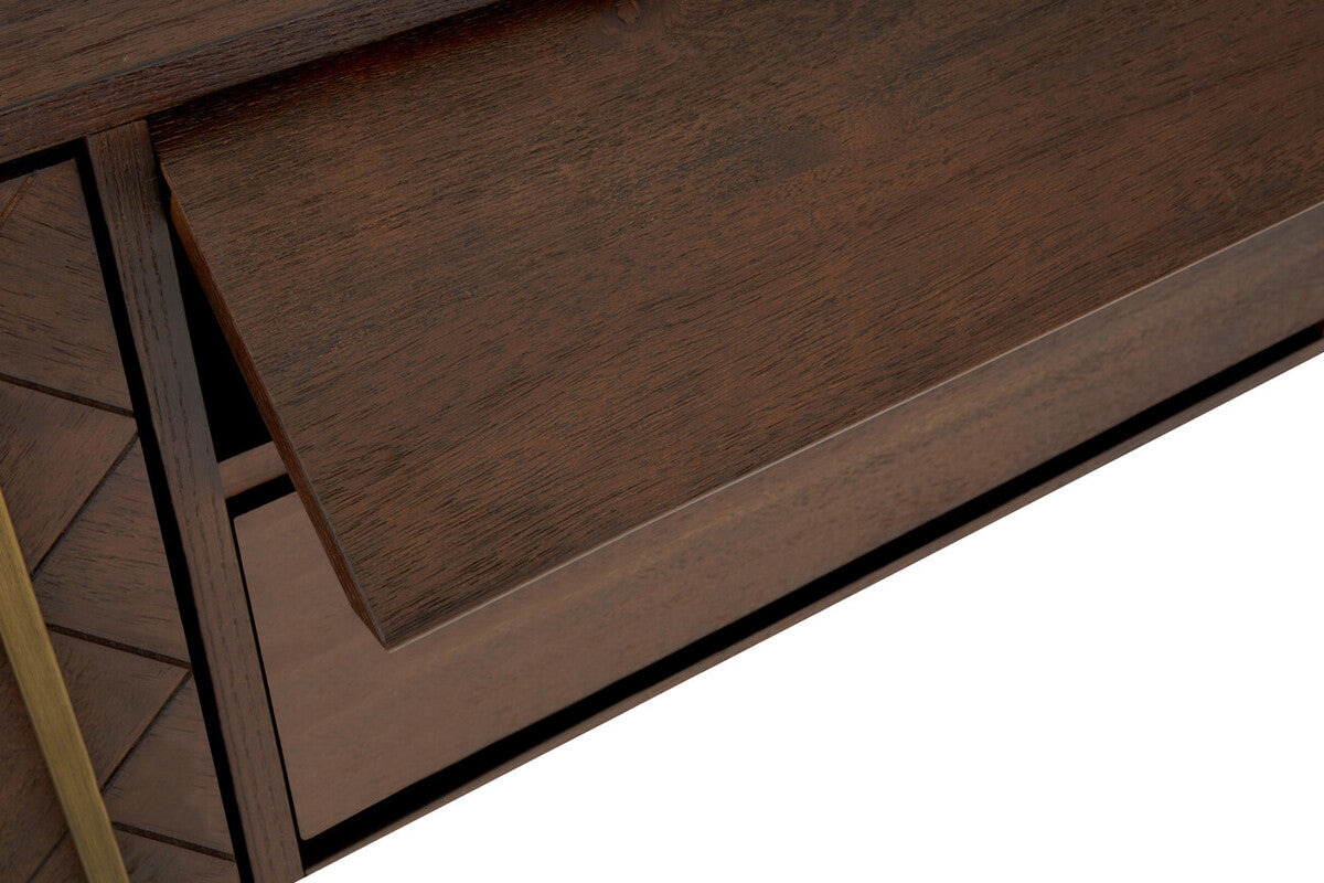 Orsina Brando TV Stand – Acacia Wood Effect Media Unit Storage
